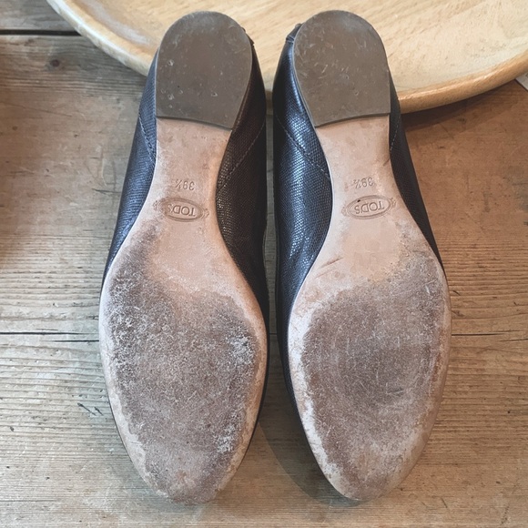 Tod’s Leather Driving Moc Tassel Ballerina Loafer  Flat Snake texture - Picture 9 of 9